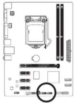 GIGABYTE GA-H61M-DS2V - 8) F\_USB1/F\_USB2 (USB 2.0/1.1连接端口扩展插座) - 1