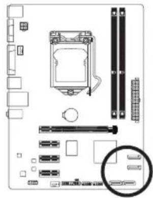 GIGABYTE GA-H61M-DS2V - 5) SATA2 0/1/2/3 (SATA 3Gb/s插座) - 1