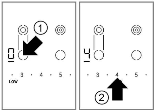 THERMADOR CET305YB - Setting the power level - 1