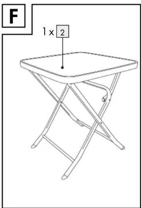 FLORABEST HG03598 - BALKONMÖBEL-SET / BISTRO SET / TABLE ET CHAISES PLIANTES DE BALCON - 6
