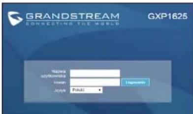 GRANDSTREAM GXP1625 - KONFIGURACJA TELEFONU: - 1