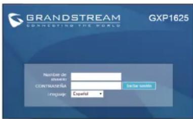 GRANDSTREAM GXP1625 - Configurando el GXP1620/1625 usando su navegador de Internet: - 1