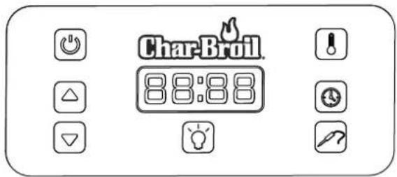 Char-Broil Digital Smoker 725 - Ovládací panel - Pracovné pokyny - 1