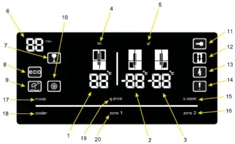 SHARP SJ-FF560E0A - Elektronisk display - 1