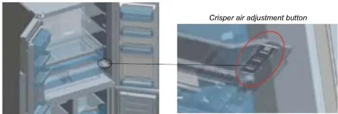 SHARP SJ-FF560E0A - Crisper air flow adjustment - 1