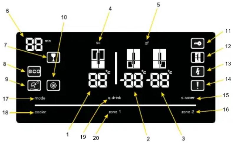 SHARP SJ-FF560E0A - Elektronisk display - 1