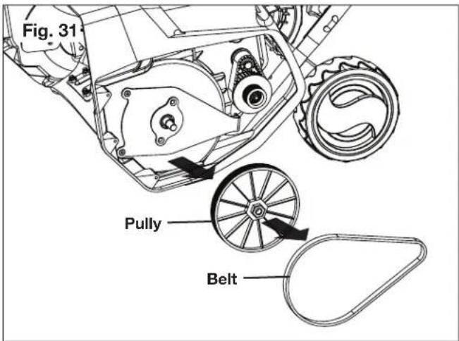 Snow Joe SJ619E - Replacing the Pulley - 2