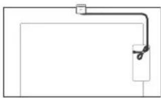 SONY KD-43X89K - Подреждане на кабела на опционалната камера с микрофон (не се доставя) - 1