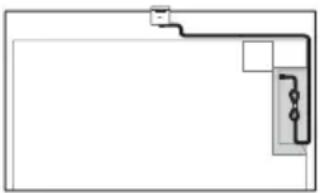 SONY XR-55A84K - Ułożenie przewodów opcjonalnego modułu kamery i mikrofonu (nie należy do wyposażenia) - 2
