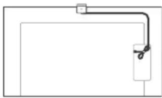 SONY KD-85X85K - Uspořádání kabelů volitelného modulu kamery s mikrofonem (není součást dodávky) - 1