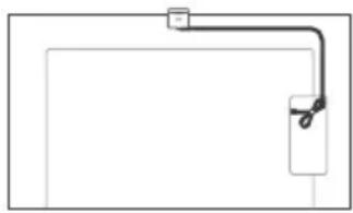 SONY KD-65X89K - Håndtering af kabel til valgfrit videokonferencekamera og - mikrofonenhed (medfølger ikke) - 1