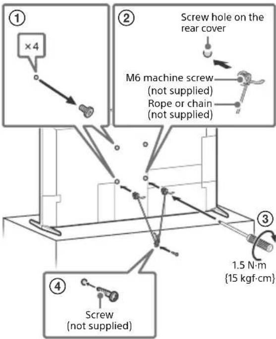 SONY XR-75Z9K - Recommended Measures to Secure the TV - 2
