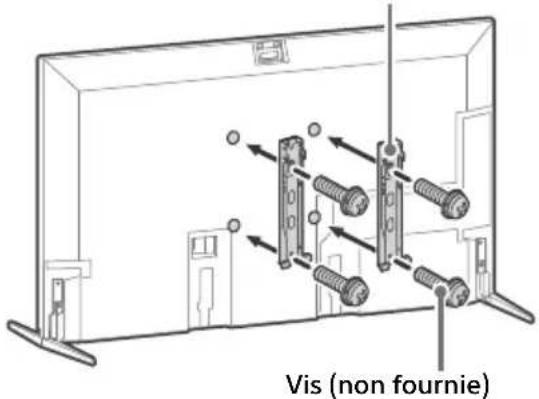 SONY XR-75Z9K - Fixez le support de fixation murale (non fourni) à l'aide des vis (non fournies). - 1