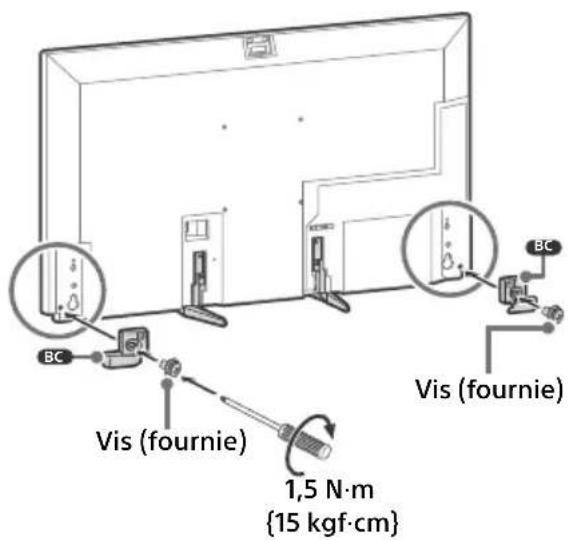 SONY XR-75Z9K - Fixation du cache de l'Angle Inférieur - 1