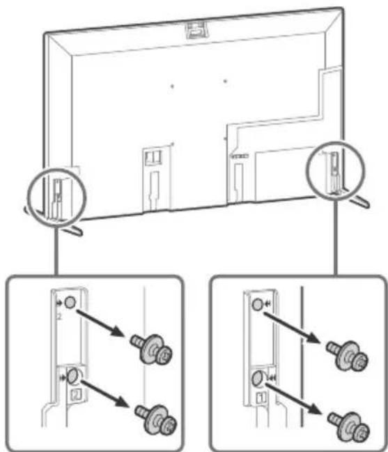 SONY XR-75Z9K - Detaching the Table-Top Stand from the TV - 1