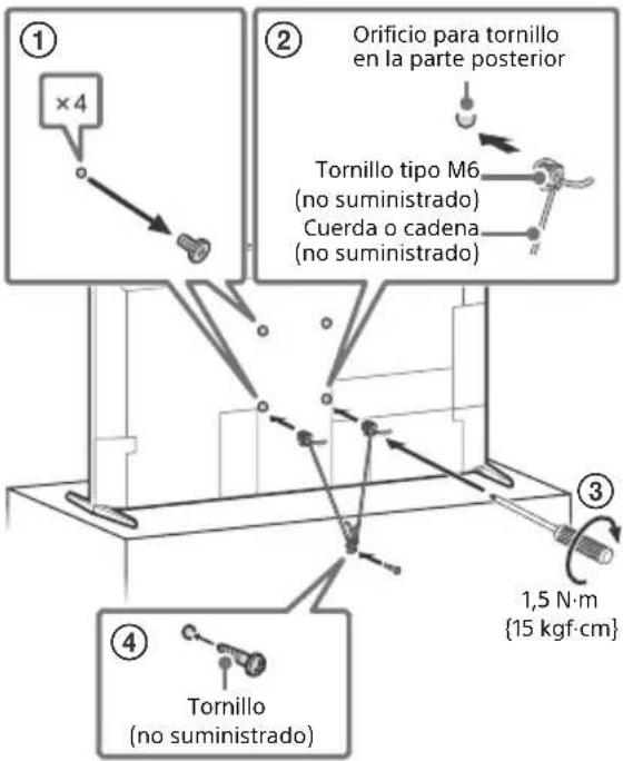 SONY XR-75Z9K - Medidas recomendadas para la instalación del TV - 2