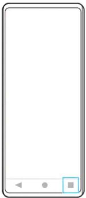 SONY Xperia 10 IV - Affichage des applications en mode écran fractionné à l'aide de (bouton Aperçu) - 1