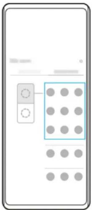 SONY Xperia 10 IV - Affichage des applications en mode écran fractionné à l'aide de 📁 (icône Gestionnaire de fenêtre) - 1