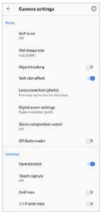 SONY Xperia 10 IV - Définition des réglages de l'appareil photo - 1