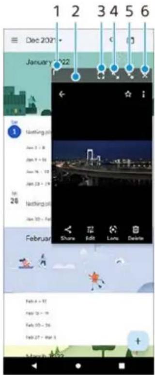 SONY Xperia 10 IV - Utilisation du mode fenêtre contextuelle - 5