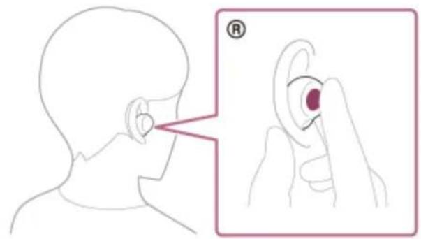 SONY LinkBuds S - Lorsque l'iPhone est en mode de veille ou de lecture de musique, laissez votre doigt sur le capteur tactile de l'unité droite pendant 2 secondes environ ou plus. - 1