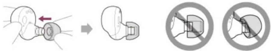 SONY LinkBuds S - Fixez l'embout d'oreillette. - 1