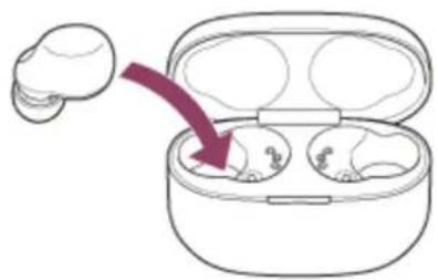 SONY LinkBuds S - Installez l'une des unités du casque dans l'étui de recharge. - 1
