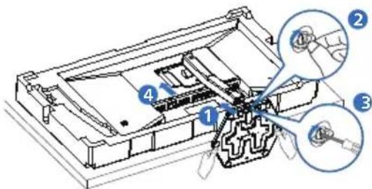 PHILIPS 32E1N3600LA - Installer le socle - 2