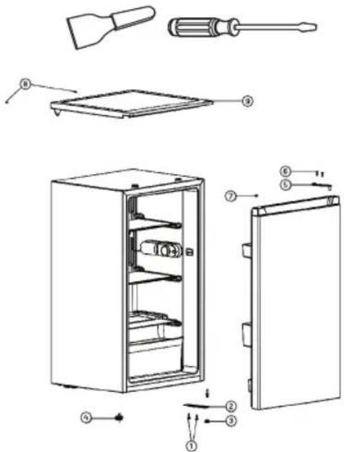 INVENTUM KK475W - DE Türanschlag wechseln - 3