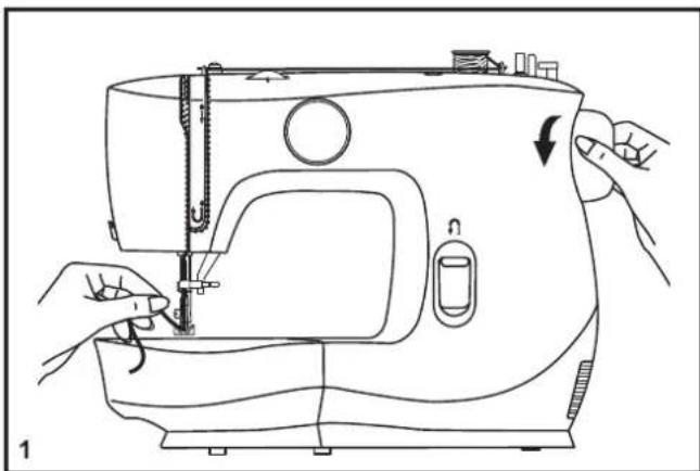 SINGER M2100 - □ Threading the Upper Thread - 1