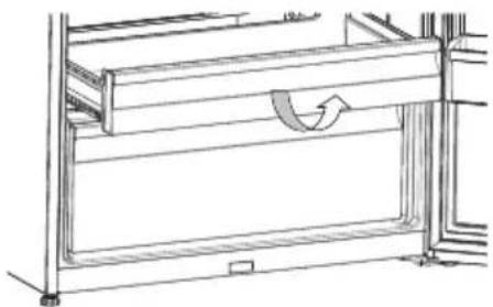SHARP SJ-TA35CHDIE-EU - Udtagning af svalehylden - 1