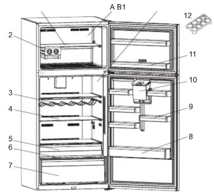 SHARP SJ-TA35CHDIE-EU - KAPITEL -2: IHR KÜHL-/GEFRIERSCHRANK - 1