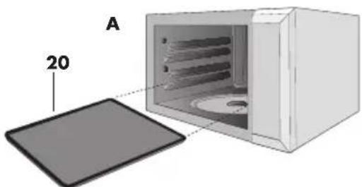 SHARP R941BKW - OPTIONELE ACCESSOIRES VIERKANTE BAKVORM PSRA-A001URH0 (x2): - 1