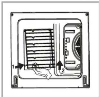SHARP K-62V19IM1-CH - Retrait des grilles latérales de support - 1