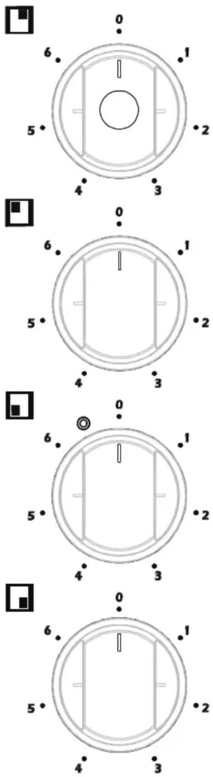 SHARP K-62V19IM1-CH - Heat setting knobs for vitroceramic cookers - 1