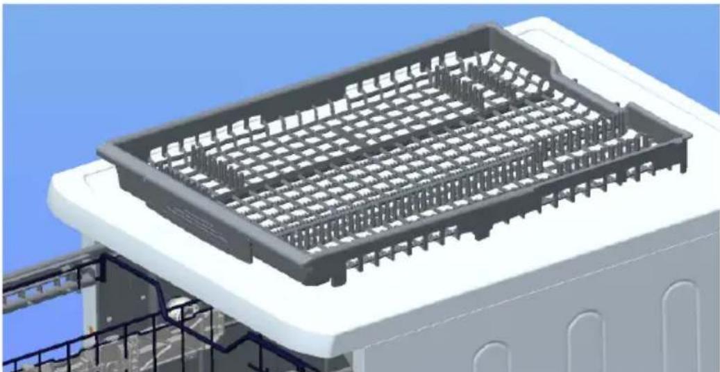 SHARP QW-HS25F443I-DE - Höhenverstellung des gefüllten oberen Korbs - 5