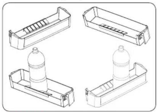 SHARP SJ-BF243M01X-EU - Bottle holder (In some models) - 1