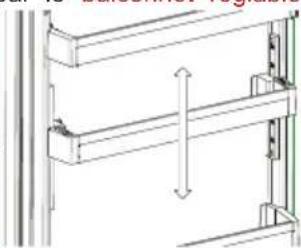SHARP SJ-BF243M01X-EU - Balconnet réglable AdaptiLift (Dans certains modèles) - 2