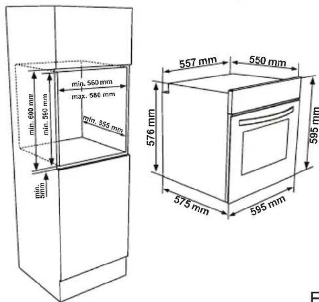 SHARP K-61V28BM1-EN - INSTALLATION DU FOUR EN-CASTRABLE - 2