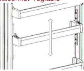 SHARP SJ-BA05DTXLF-EU - Balconnet réglabé AdaptiLift (Dans certains modèles) - 2