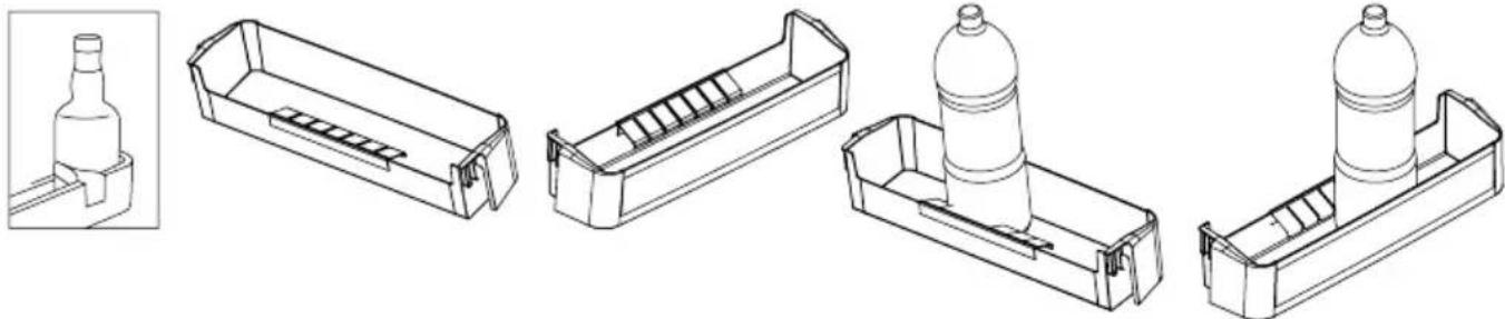 SHARP SJ-BA05DTXLF-EU - Flaschenhalter (Bei einigen Modellen) - 1