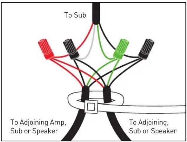 Paradigm Garden Oasis Sub 8 - Cable Connections from Subwoofer to Burial Cable - 1