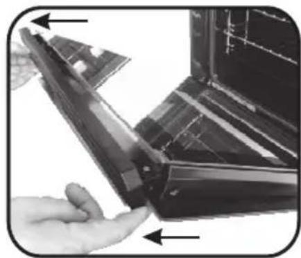 CANDY FCT200N/E - REMOVAL AND CLEANINGOFTHEGLASSDOOR - 7