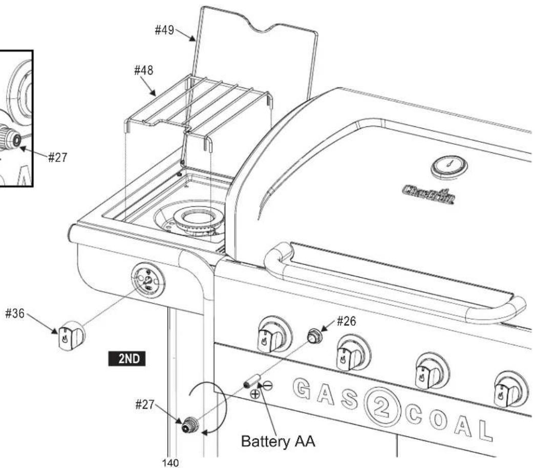 Char-Broil Gas2Coal 2.0 Line - PARTS DIAGRAM - 28