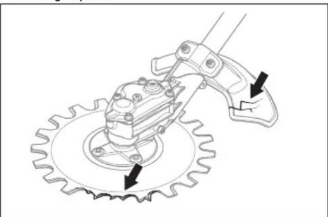 HUSQVARNA RA850 - To do a check of the cutting attachment and the cutting attachment guard - 4