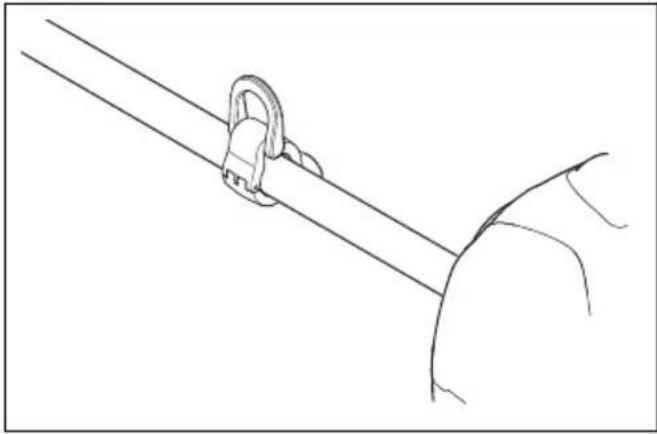 HUSQVARNA RA850 - Pour installer le crochet de suspension du harnais, le cas échéant - 1