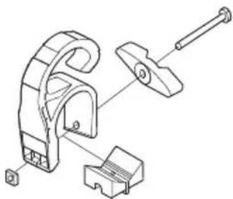 HUSQVARNA Madsaw 525DEPS - Pour assembler le crochet de suspension du harnais - 1