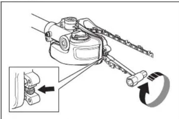 HUSQVARNA Madsaw 525DEPS - To tension the chain - 3