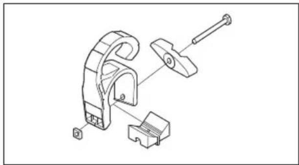 HUSQVARNA Madsaw 525DEPS - To attach the harness support hook - 1