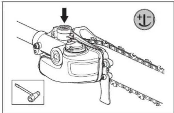 HUSQVARNA Madsaw 525DEPS - To adjust the chain lubrication - 2